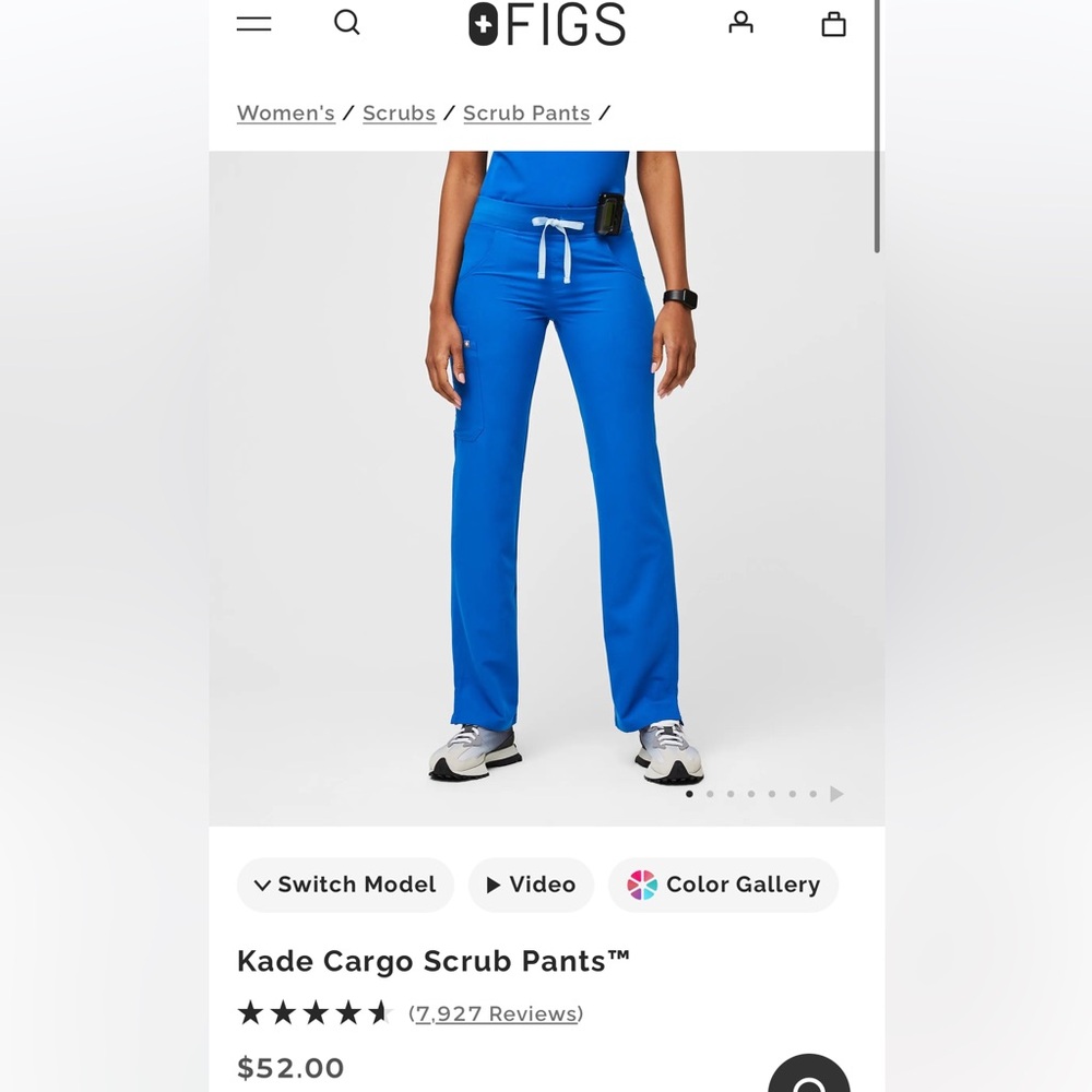 Figs Kade Cargo Scrub Pant
Royal Blue - Picture 7 of 16